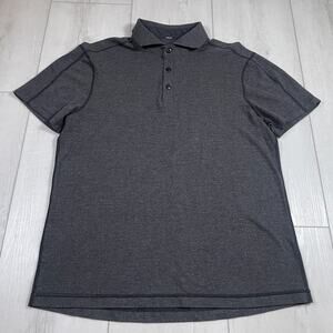 Lululemon Evolution Polo Shirt Mens Small Gray Short Sleeve Performance Golf